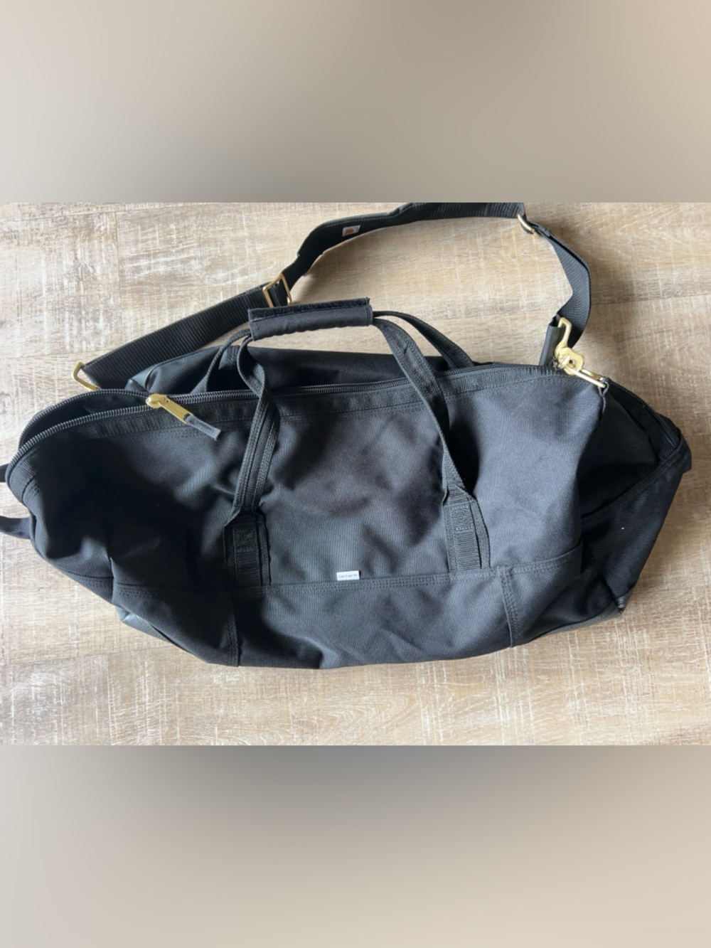 ▶️ Carhartt Legacy 23” Gear Bag Black Duffel Travel Gym Workwear Canvas - Picture 3 of 10